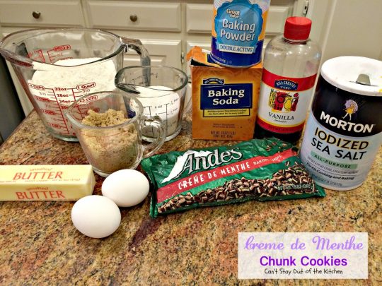 Creme de Menthe Chunk Cookies | Can't Stay Out of the Kitchen | spectacular #cookies made with #Andes #CremedeMenthe baking chips. #dessert #chocolate