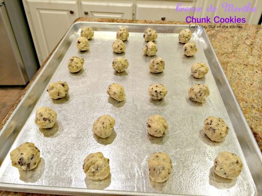 Creme de Menthe Chunk Cookies | Can't Stay Out of the Kitchen | spectacular #cookies made with #Andes #CremedeMenthe baking chips. #dessert #chocolate
