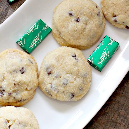 Creme de Menthe Meltaways | Can't Stay Out of the Kitchen | these fabulous melt-in-your-mouth #cookies use #Andes #cremedementhe baking chips. Awesome for #holidays or #StPatricksDay. #dessert #chocolate