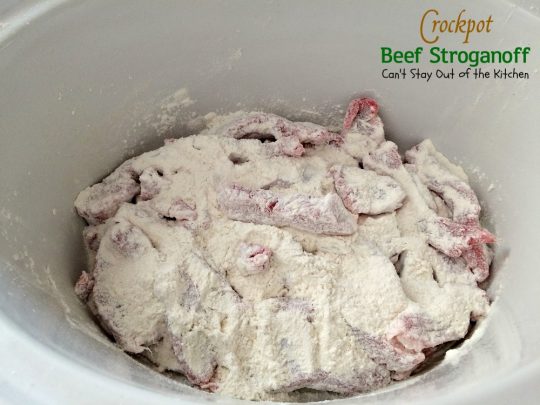 Crockpot Beef Stroganoff | Can't Stay Out of the Kitchen | the BEST and easiest #beef #stroganoff recipe ever! We make this entree all the time served over #noodles. #slowcooker