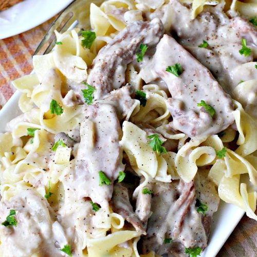Crockpot Beef Stroganoff | Can't Stay Out of the Kitchen