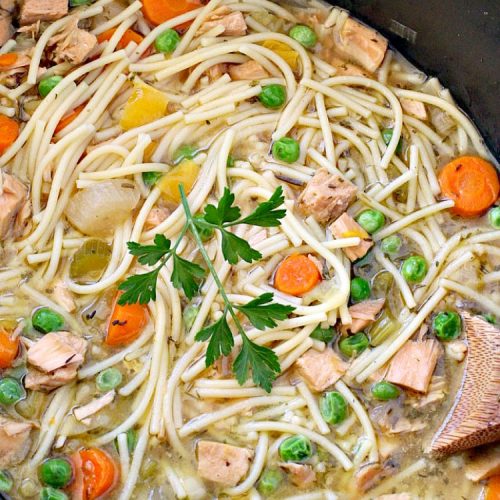 Crockpot Gluten Free Turkey Noodle Soup | Can't Stay Out of the Kitchen | this #soup turned out fantastic. Used leftover #turkey & broth & made it in the #crockpot. #glutenfree