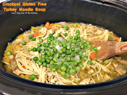 Crockpot Gluten Free Turkey Noodle Soup | Can't Stay Out of the Kitchen | this #soup turned out fantastic. Used leftover #turkey & broth & made it in the #crockpot. #glutenfree