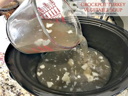 Crockpot Turkey Vegetable Soup | Can't Stay Out of the Kitchen | healthy, delicious, low calorie, clean eating way to enjoy leftover #turkey! Great comfort food. #glutenfree