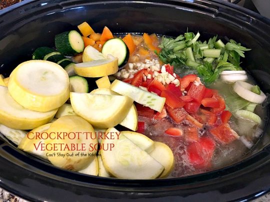 Crockpot Turkey Vegetable Soup | Can't Stay Out of the Kitchen | healthy, delicious, low calorie, clean eating way to enjoy leftover #turkey! Great comfort food. #glutenfree