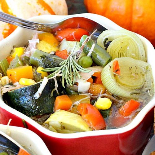 Crockpot Turkey Vegetable Soup | Can't Stay Out of the Kitchen | healthy, delicious, low calorie, clean eating way to enjoy leftover #turkey! Great comfort food. #glutenfree