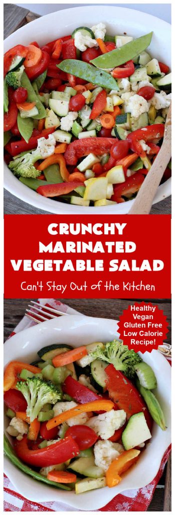 Crunchy Marinated Vegetable Salad | Can't Stay Out of the Kitchen