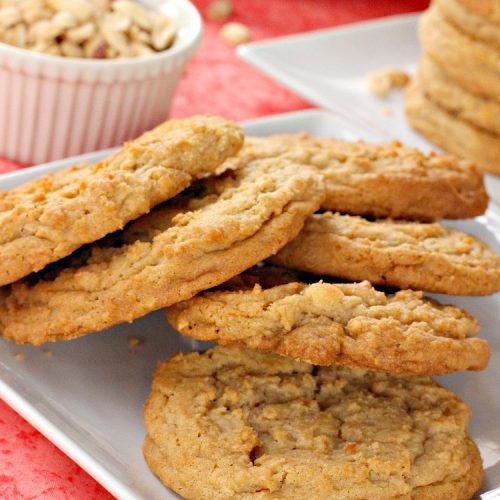 Crunchy Peanut Butter Cookies | Can't Stay Out of the Kitchen | these luscious whopper-sized #PeanutButterCookies are fantastic. Every bite will knock your socks off. Plus they're easy to make & turn out perfectly each time. #tailgating #cookies #PeanutButter #dessert #PeanutButterDessert #CrunchyPeanutButterCookies