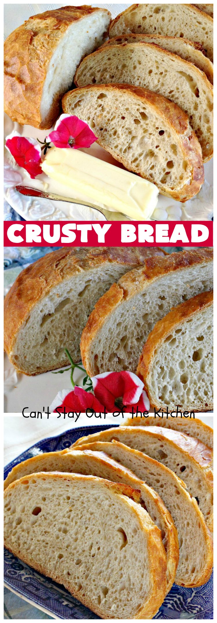 Crusty Bread | Can't Stay Out of the Kitchen | this easy "No-Knead" #bread is fantastic. It uses only 4 ingredients so it's incredibly inexpensive. Terrific Artisan type bread for any dinner meal. #vegan #CrustyBread #NoKneadBread #VeganBread #ArtisanBread