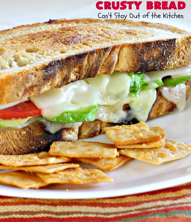 Crusty Bread | Can't Stay Out of the Kitchen | this easy "No-Knead" #bread is fantastic. It uses only 4 ingredients so it's incredibly inexpensive. Terrific Artisan type bread for any dinner meal. #vegan #CrustyBread #NoKneadBread #VeganBread #ArtisanBread