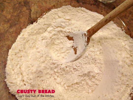 Crusty Bread | Can't Stay Out of the Kitchen | this easy "No-Knead" #bread is fantastic. It uses only 4 ingredients so it's incredibly inexpensive. Terrific Artisan type bread for any dinner meal. #vegan #CrustyBread #NoKneadBread #VeganBread #ArtisanBread