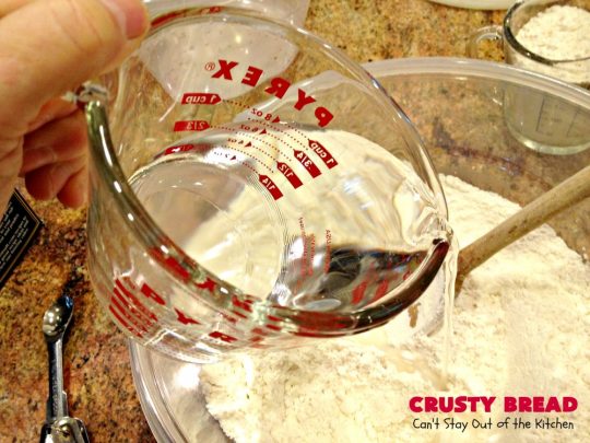 Crusty Bread | Can't Stay Out of the Kitchen | this easy "No-Knead" #bread is fantastic. It uses only 4 ingredients so it's incredibly inexpensive. Terrific Artisan type bread for any dinner meal. #vegan #CrustyBread #NoKneadBread #VeganBread #ArtisanBread