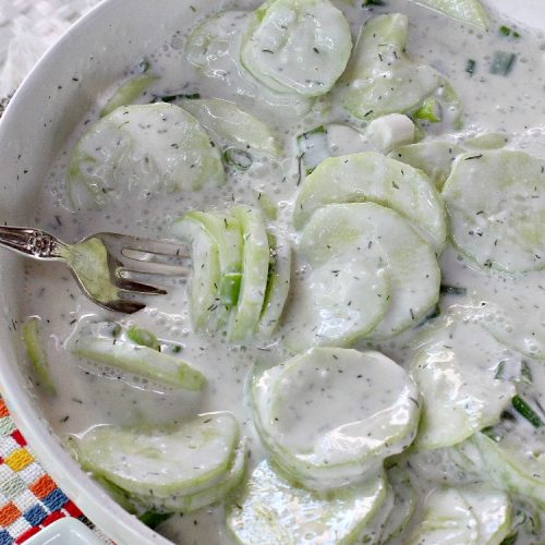Cucumbers in Sour Cream | Can't Stay Out of the Kitchen