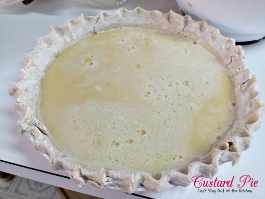 Mom's Custard Pie | Can't Stay Out of the Kitchen | this delicious #pie makes a great #holiday #dessert. This has always been my kid's favorite pie!