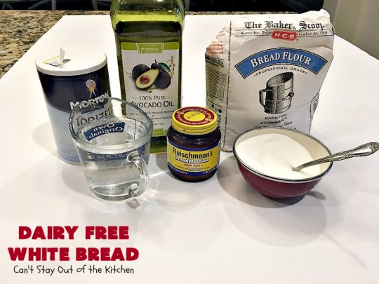Dairy Free White Bread | Can't Stay Out of the Kitchen | This delicious homemade #bread is so quick & easy since it's made in the #breadmaker! This #dairyfree version is great for family members with lactose intolerance. Great for family or company dinners.