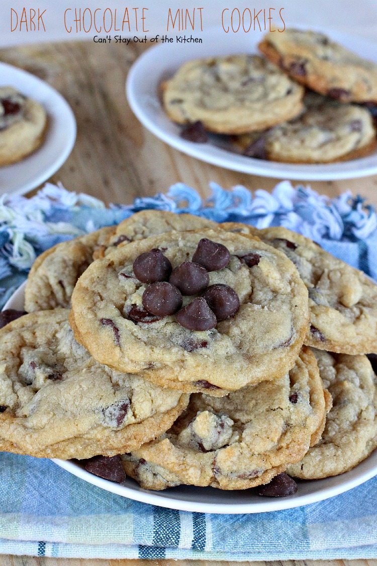 Dark Chocolate Mint Cookies | Can't Stay Out of the Kitchen