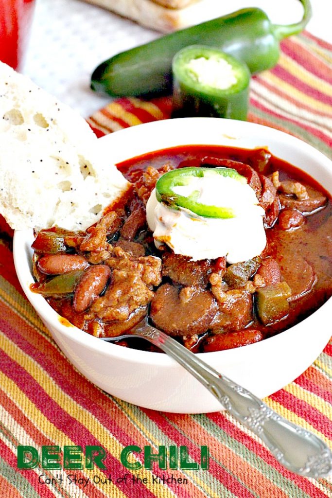 Deer Chili | Can't Stay Out of the Kitchen | fantastic #chili recipe that's quick and easy. #glutenfree #venison #Tex-Mex