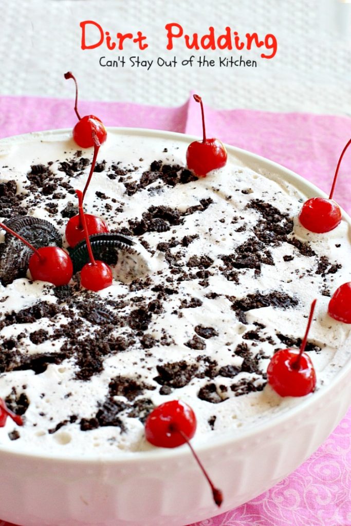 Dirt Pudding | Can't Stay Out of the Kitchen | this spectacular #icecream #dessert is made with only 3 ingredients. It's so easy and great to make for the #holidays. #Oreos 