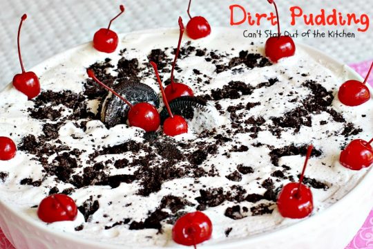 Dirt Pudding | Can't Stay Out of the Kitchen | this spectacular #icecream #dessert is made with only 3 ingredients. It's so easy and great to make for the #holidays. #Oreos 