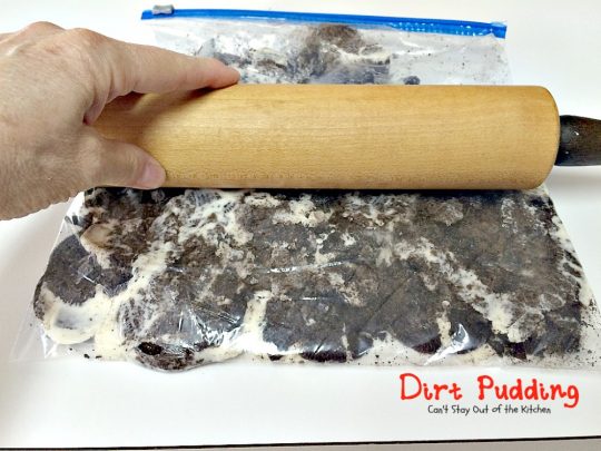 Dirt Pudding | Can't Stay Out of the Kitchen | this spectacular #icecream #dessert is made with only 3 ingredients. It's so easy and great to make for the #holidays. #Oreos 