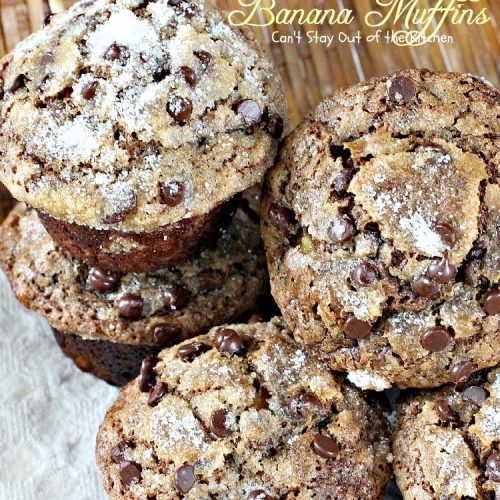 Double Chocolate Banana Muffins | Can't Stay Out of the Kitchen