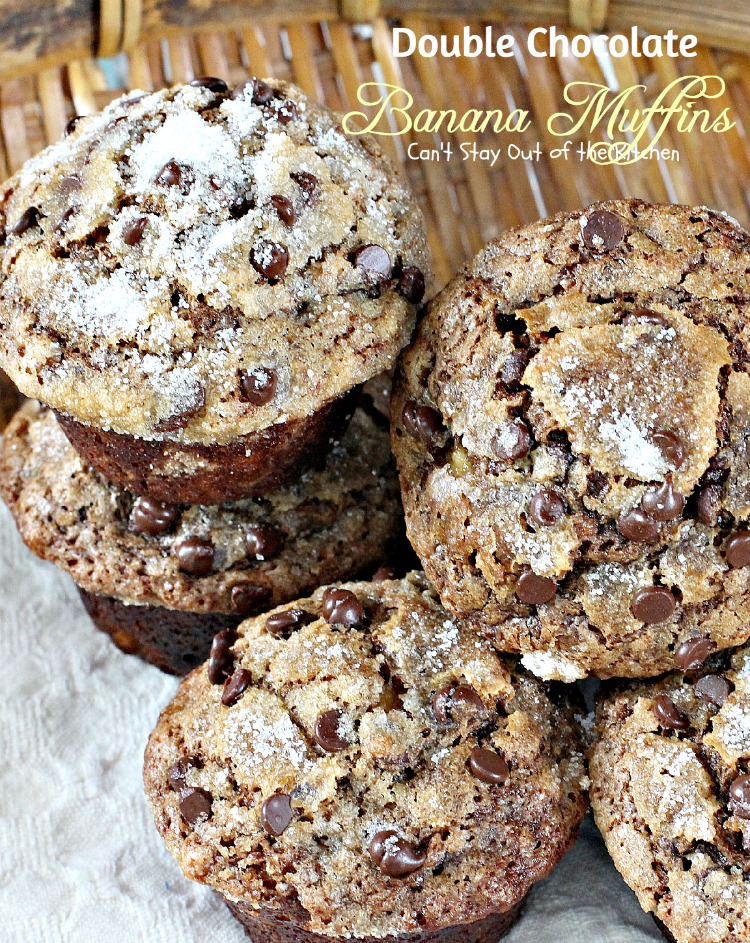 Double Chocolate Banana Muffins | Can't Stay Out of the Kitchen