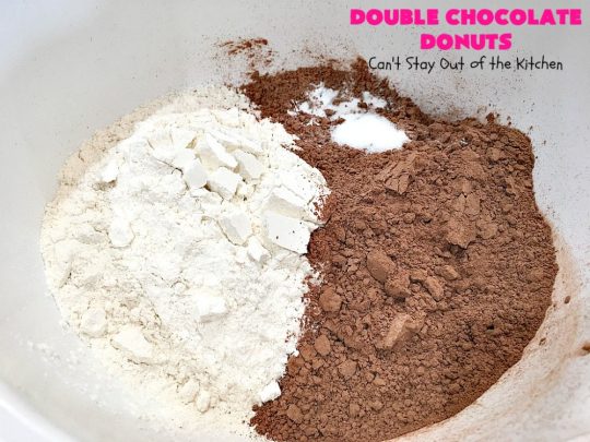Double Chocolate Donuts | Can't Stay Out of the Kitchen | these #chocolate #donuts are irresistible & perfect for a #holiday #breakfast like #Thanksgiving, #Christmas or #NewYearsDay. The chocolate icing & #sprinkles make them heavenly. #chocolatedonuts #holidaybreakfast #ChristmasBreakfast #ThanksgivingBreakfast 