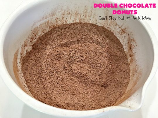 Double Chocolate Donuts | Can't Stay Out of the Kitchen | these #chocolate #donuts are irresistible & perfect for a #holiday #breakfast like #Thanksgiving, #Christmas or #NewYearsDay. The chocolate icing & #sprinkles make them heavenly. #chocolatedonuts #holidaybreakfast #ChristmasBreakfast #ThanksgivingBreakfast 