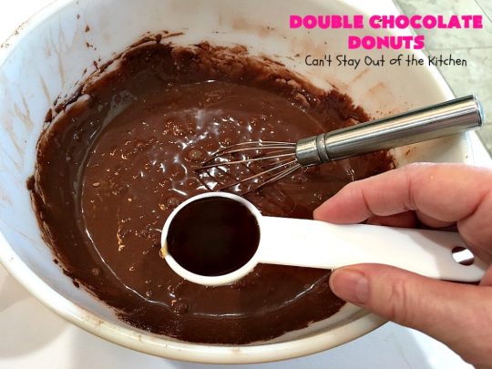 Double Chocolate Donuts | Can't Stay Out of the Kitchen | these #chocolate #donuts are irresistible & perfect for a #holiday #breakfast like #Thanksgiving, #Christmas or #NewYearsDay. The chocolate icing & #sprinkles make them heavenly. #chocolatedonuts #holidaybreakfast #ChristmasBreakfast #ThanksgivingBreakfast 