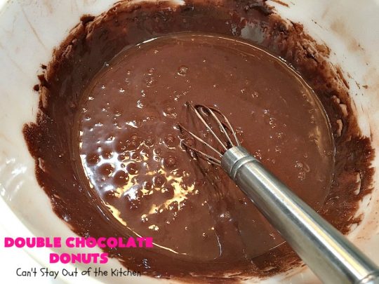 Double Chocolate Donuts | Can't Stay Out of the Kitchen | these #chocolate #donuts are irresistible & perfect for a #holiday #breakfast like #Thanksgiving, #Christmas or #NewYearsDay. The chocolate icing & #sprinkles make them heavenly. #chocolatedonuts #holidaybreakfast #ChristmasBreakfast #ThanksgivingBreakfast 