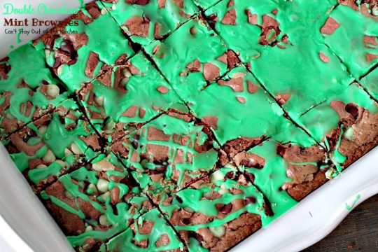 Double Chocolate Mint Brownies | Can't Stay Out of the Kitchen | these fabulous #brownies have double the #chocolate and mint flavor & are great to make for #Christmas or #St.Patrick'sDay. #dessert