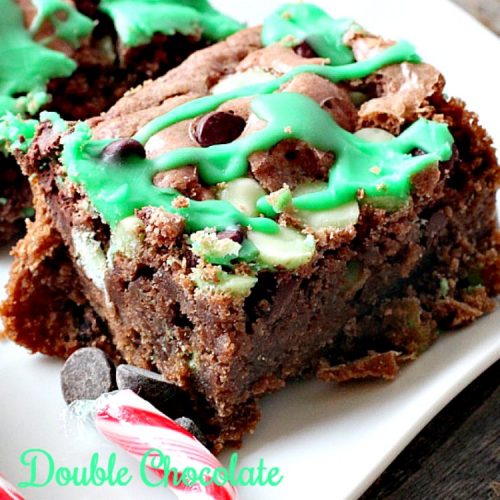 Double Chocolate Mint Brownies | Can't Stay Out of the Kitchen | these fabulous #brownies have double the #chocolate and mint flavor & are great to make for #Christmas or #St.Patrick'sDay. #dessert