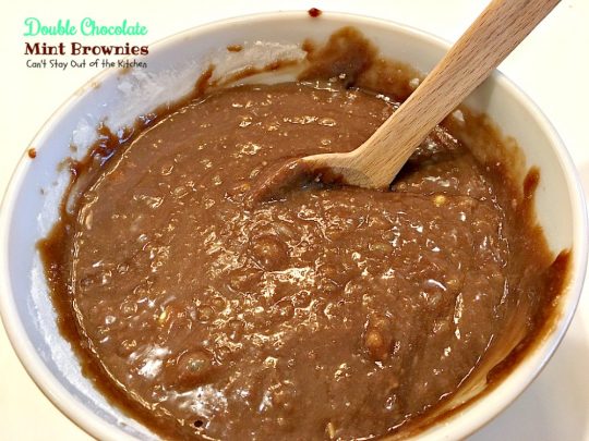 Double Chocolate Mint Brownies | Can't Stay Out of the Kitchen | these fabulous #brownies have double the #chocolate and mint flavor & are great to make for #Christmas or #St.Patrick'sDay. #dessert