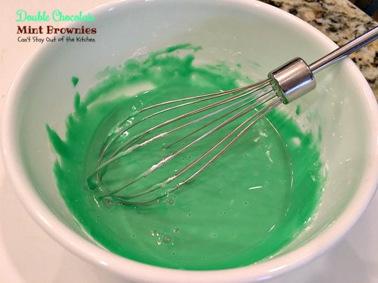 Double Chocolate Mint Brownies | Can't Stay Out of the Kitchen | these fabulous #brownies have double the #chocolate and mint flavor & are great to make for #Christmas or #St.Patrick'sDay. #dessert