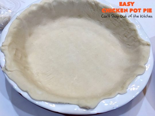 Easy Chicken Pot Pie | Can't Stay Out of the Kitchen | this delightful #GooseberryPatch #recipe uses only 7 ingredients! It takes 10 minutes to prepare & 45 minutes to bake. Perfect for company or #holiday dinners. Easiest #ChickenPotPie you'll ever make. #PotPie #EasyChickenPotPie #Chicken
