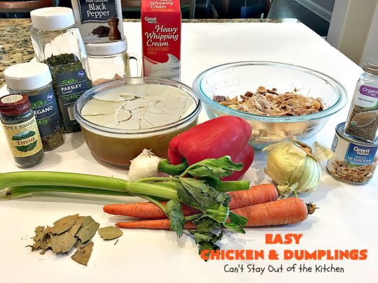 Easy Chicken and Dumplings | Can't Stay Out of the Kitchen | this #chicken #soup is absolutely fantastic. We drooled over every bite. So warm, comforting and perfect for winter. I made #glutenfree #dumplings but you can make regular flour dumplings if you prefer.