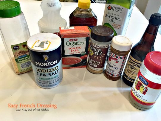 Easy French Dressing | Can't Stay Out of the Kitchen | quick & easy #saladdressing that's made in the blender. This one's made with #tomatosoup.
