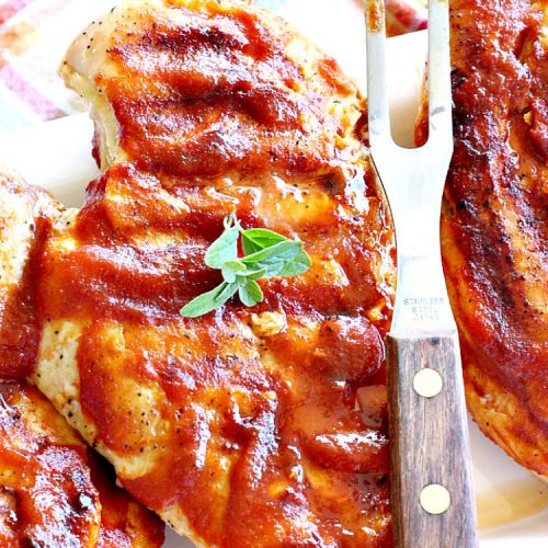 Easy Grilled Chicken | Can't Stay Out of the Kitchen | Easy & delicious 3-ingredient #chicken entree with a homemade #BBQ sauce. #glutenfree