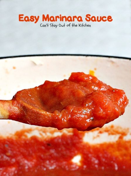 Easy Marinara Sauce | Can't Stay Out of the Kitchen | the most delicious homemade #marinarasauce. So quick and easy to make. Great with #pasta or #garlicbread. #Italian