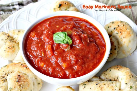 Easy Marinara Sauce | Can't Stay Out of the Kitchen | the most delicious homemade #marinarasauce. So quick and easy to make. Great with #pasta or #garlicbread. #Italian