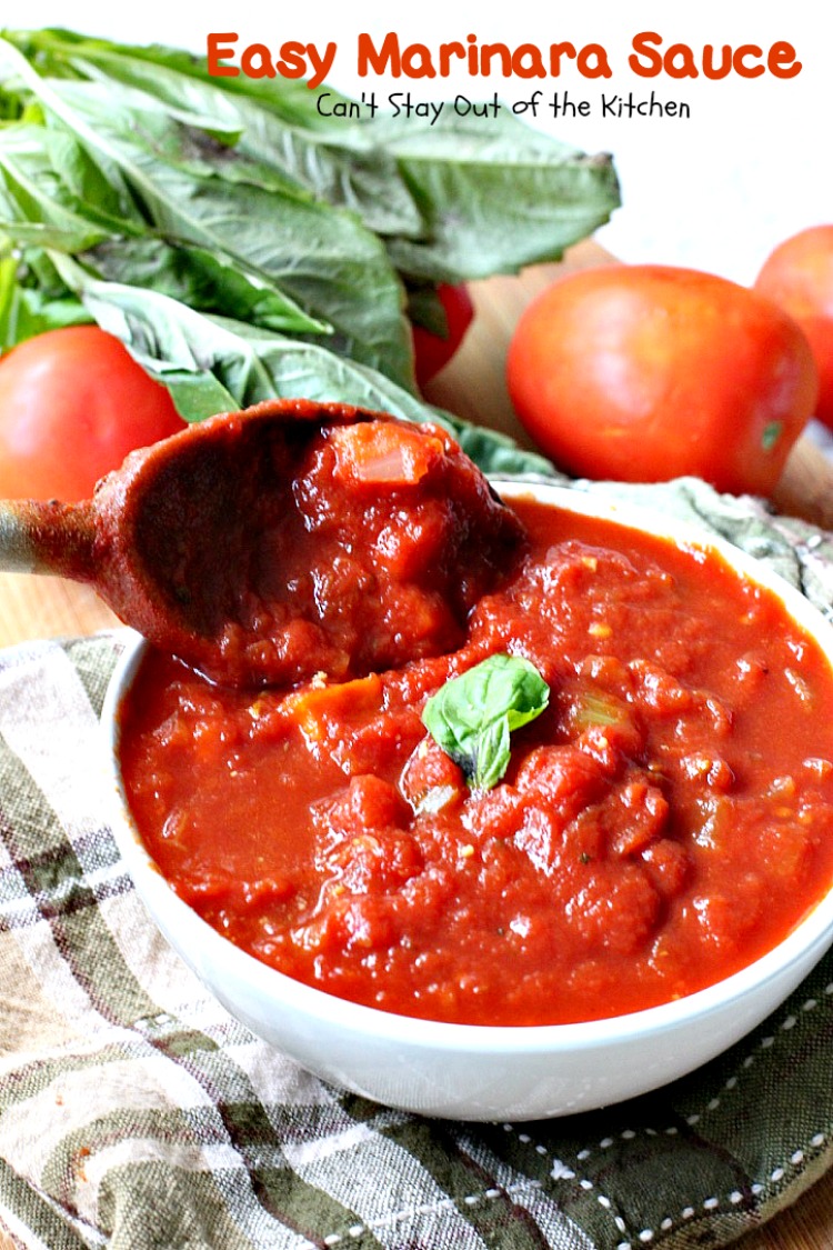 Easy Marinara Sauce | Can't Stay Out of the Kitchen