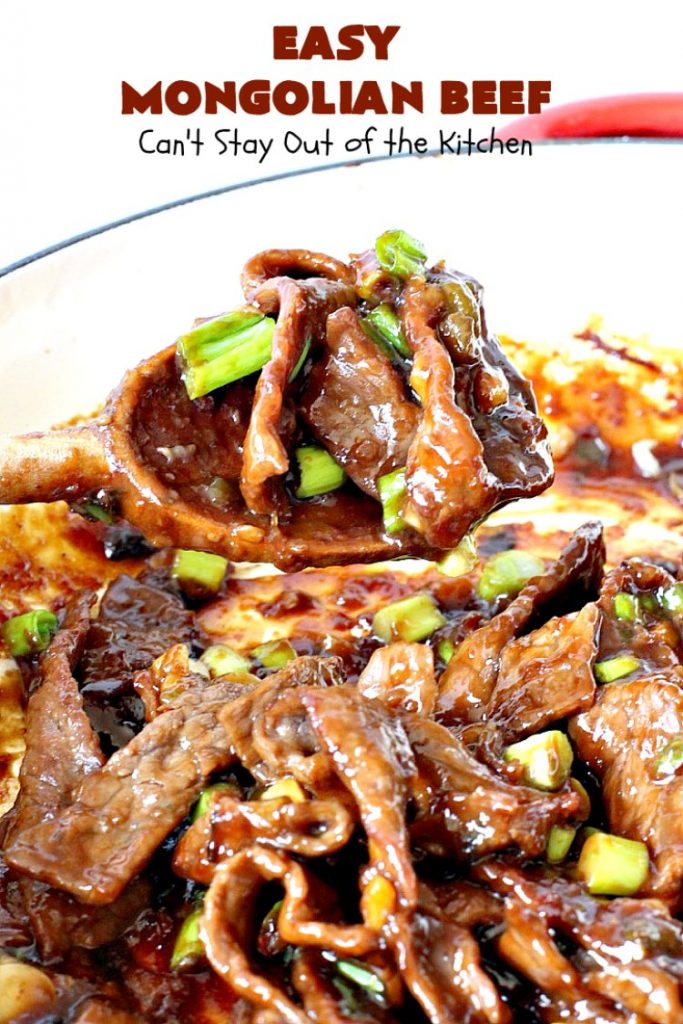Easy 30-Minute Mongolian Beef | Can't Stay Out of the Kitchen | this is perfect for weeknight suppers when you need to have a meal ready in 30 minutes! This scrumptious #beef entree is absolutely terrific served over rice. #glutenfree