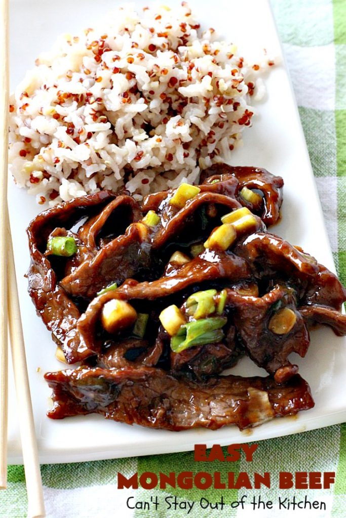 Easy 30-Minute Mongolian Beef | Can't Stay Out of the Kitchen | this is perfect for weeknight suppers when you need to have a meal ready in 30 minutes! This scrumptious #beef entree is absolutely terrific served over rice. #glutenfree