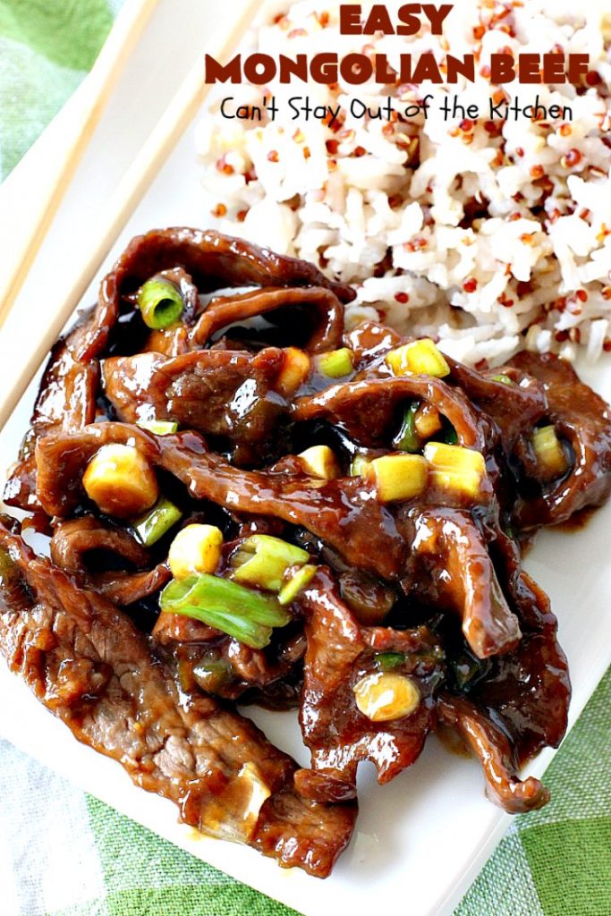 Easy 30-Minute Mongolian Beef | Can't Stay Out of the Kitchen | this is perfect for weeknight suppers when you need to have a meal ready in 30 minutes! This scrumptious #beef entree is absolutely terrific served over rice. #glutenfree