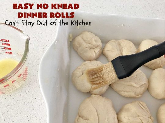 Easy No Knead Dinner Rolls | Can't Stay Out of the Kitchen | this incredibly easy 6-ingredient #recipe is the best #DinnerRoll recipe ever! The dough is kneaded in the #breadmaker so there's no kneading or stirring! If your family enjoys dinner rolls this is the perfect recipe for family, company or #holiday dinners. Everyone will rave over them and beg you to make them again! #bread #HolidaySideDish #NoKneadDinnerRolls #EasyNoKneadDinnerRolls #HolidayDinnerRolls #CompanyDinnerRolls