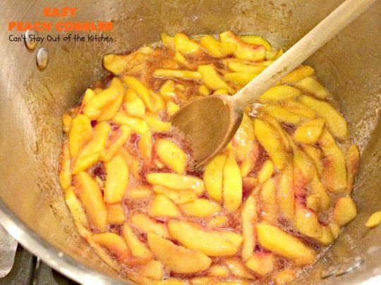 Easy Peach Cobbler | Can't Stay Out of the Kitchen | fantastic #peachcobbler recipe that's perfect for a #summer #dessert. #peaches