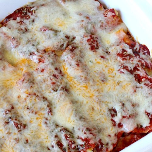 Easy Sausage Manicotti | Can't Stay Out of the Kitchen | this easy 6-ingredient #recipe is fantastic. If you enjoy #pasta this one uses #ItalianSausage, #RicottaCheese & #MozzarellaCheese. Kid-friendly & family approved! #manicotti #EasySausageManicotti
