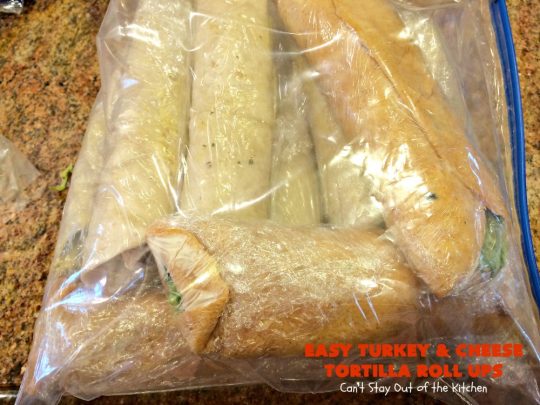 Easy Turkey and Cheese Tortilla Roll Ups | Can't Stay Out of the Kitchen | these fantastic wraps make a terrific treat for #tailgating parties, potlucks or soccer games. Easy & delicious. #sandwiches #cheese #TurkeySandwiches #TurkeyWraps #TurkeyRollUps #PepperJackCheese #SwissCheese #CheddarCheese
