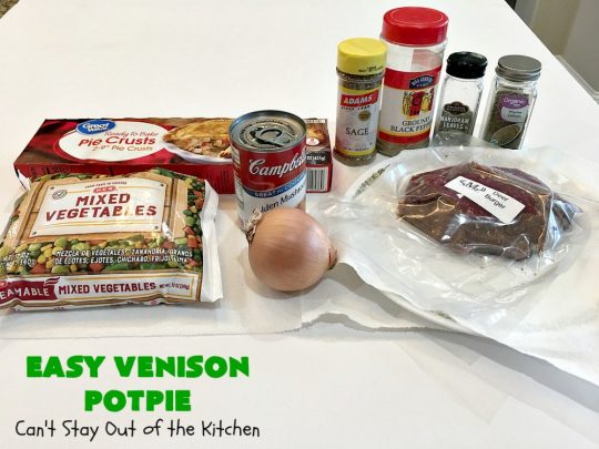 Easy Venison Potpie | Can't Stay Out of the Kitchen | this easy #Potpie #recipe will knock your socks off! If you have family members that hunt, this is a fantastic way to use up ground or chunk #venison. #DeerMeat #EasyVenisonPotPie