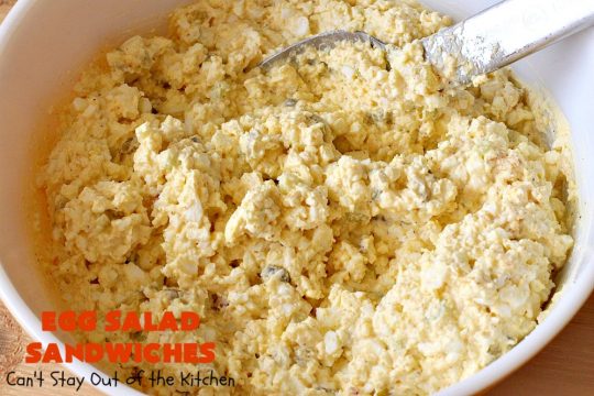 Egg Salad Sandwiches | Can't Stay Out of the Kitchen | this is our favorite #EggSalad #recipe. Anytime we have a lot of #eggs on hand, these #sandwiches are on the menu! We love this easy & delicious recipe. #EggSaladSandwiches #FavoriteEggSaladSandwiches #BestEggSaladSandwiches
